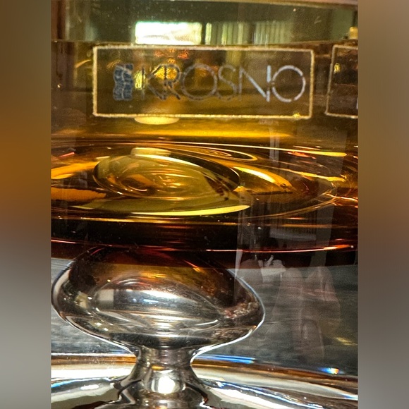 KROSNO Amber Glass Decorative Ashtray. - Picture 4 of 11